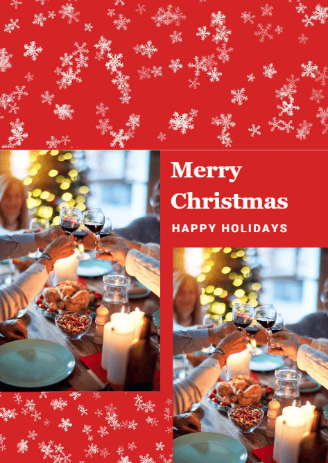 Christmas Two Images Snow Pattern